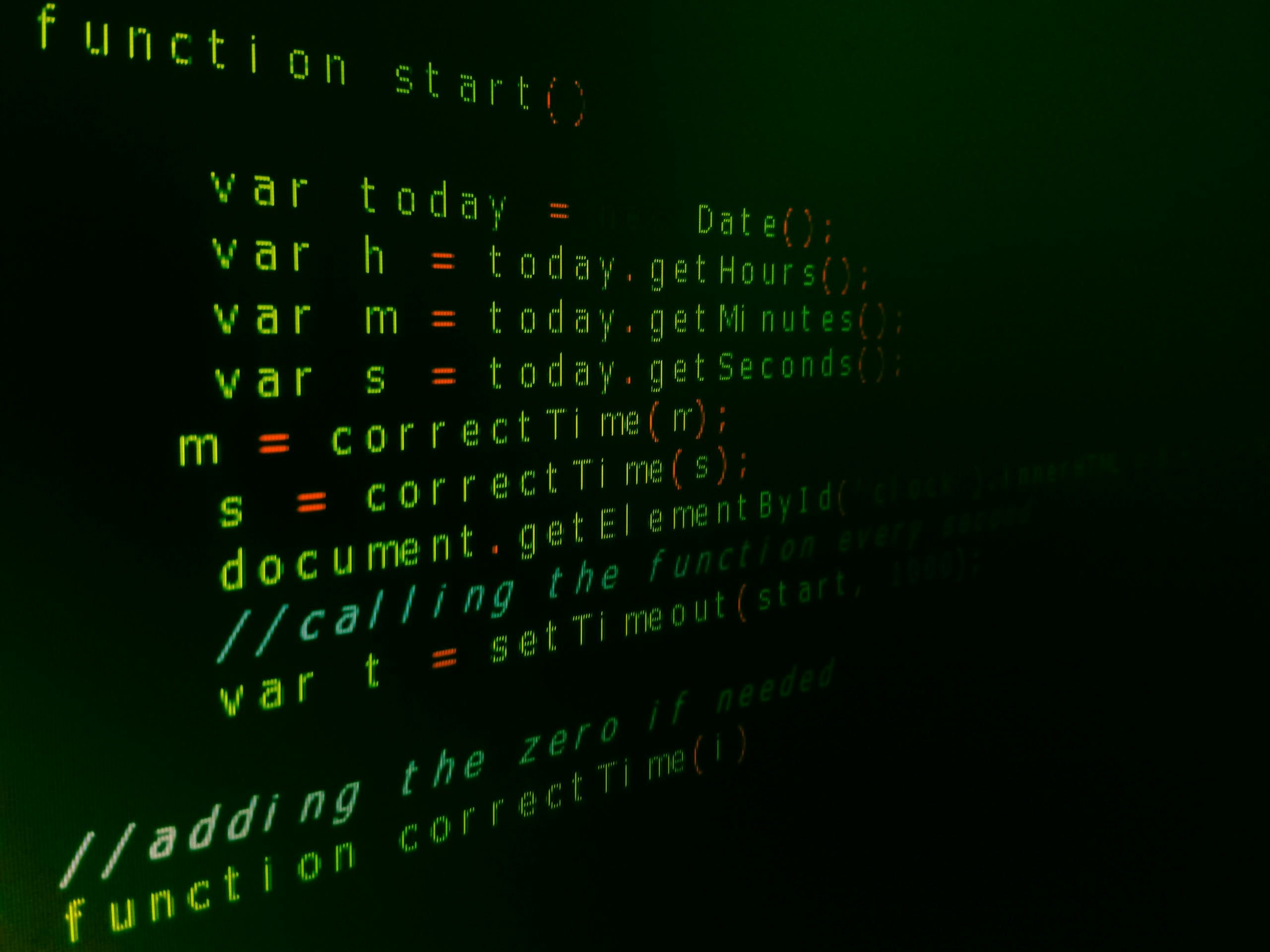 JavaScript Code on Screen